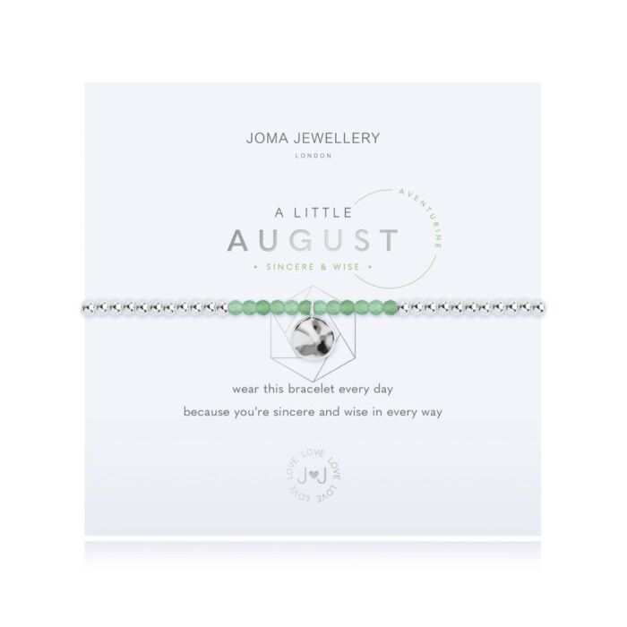 Joma Jewellery - A Little Birthstone August - Aventurine